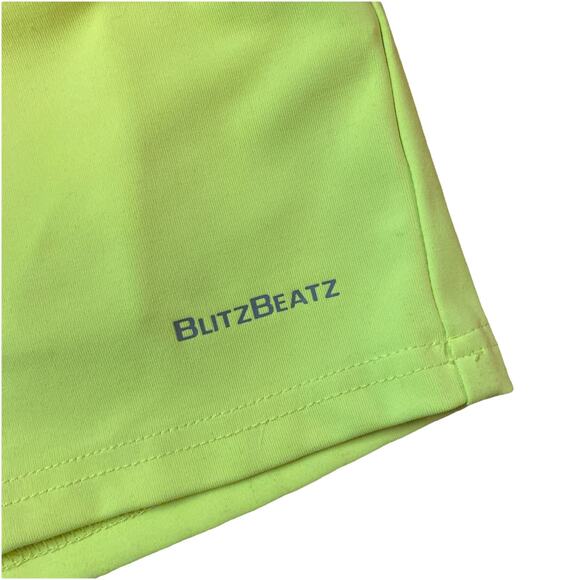 Blitz Beatz Shorts Men's Size Small, Neon Yellow, Athletic Running Shorts - Picture 3 of 4